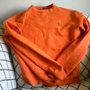 Boys Orange Polo Sweatshirt